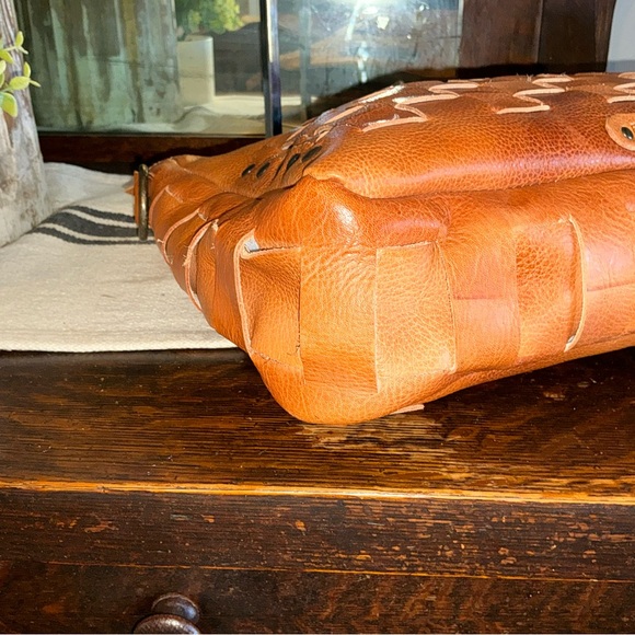 NWOT Bed Stu Orchid Leather Satchel Handbag Crossbody Bag Tan Rustic MSRP $280 - Picture 8 of 14
